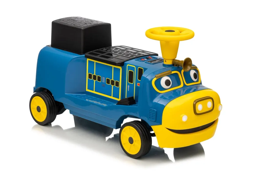 Lokomotiva na akumulator "Blue Station" - dvosjed - plava