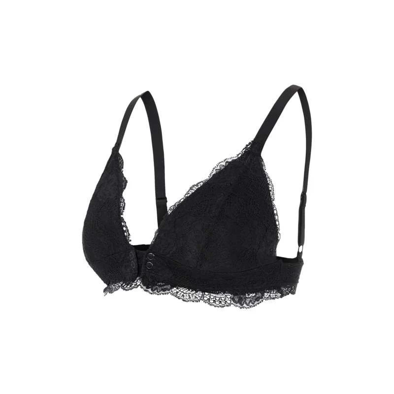 Mamalicious MLZENINA Grudnjak za dojenje s čipkom - Charcoal