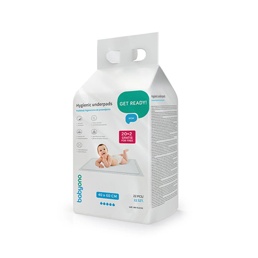 BabyOno Podloga za prematanje 20 kom 40x60 cm + 2 kom gratis