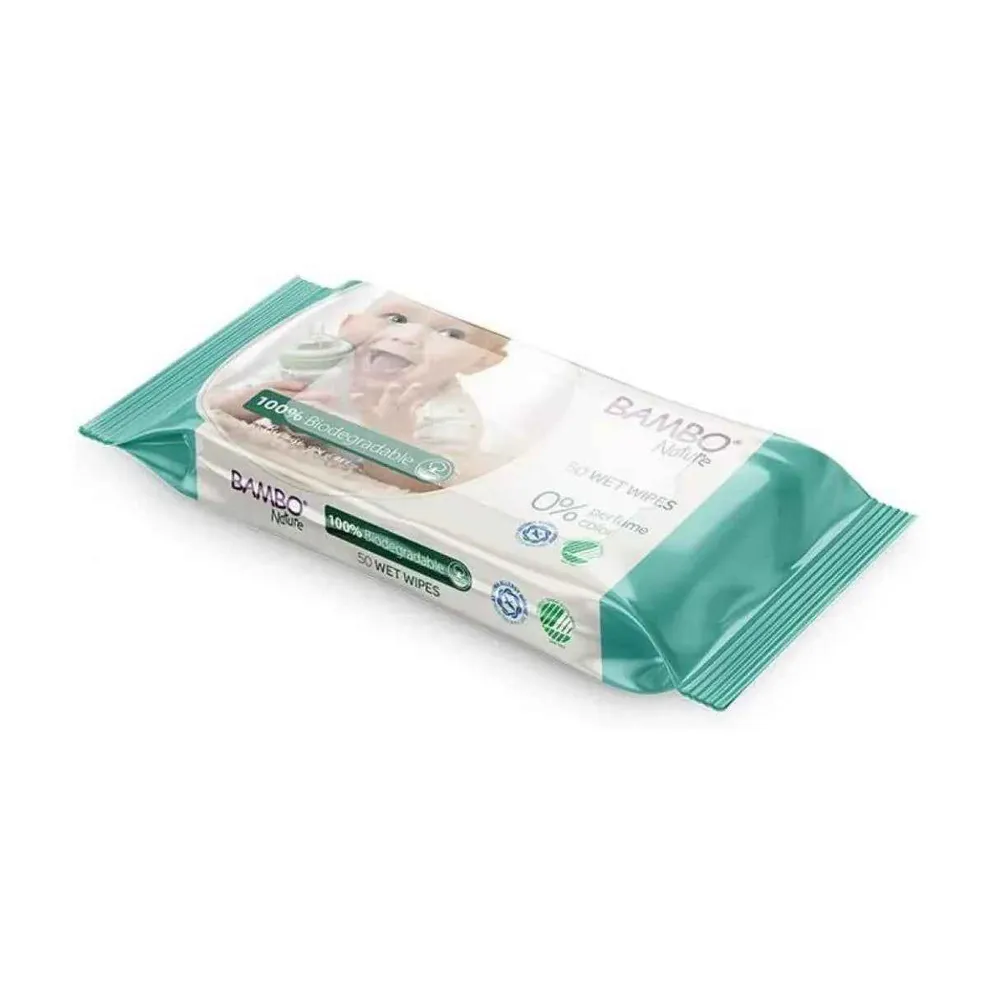 Bambo Nature® Biorazgradive vlažne maramice 50 kom
