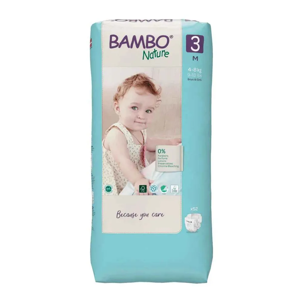 Bambo Nature® Pelene Midi Veličina 3 (4-8 kg) 52 kom