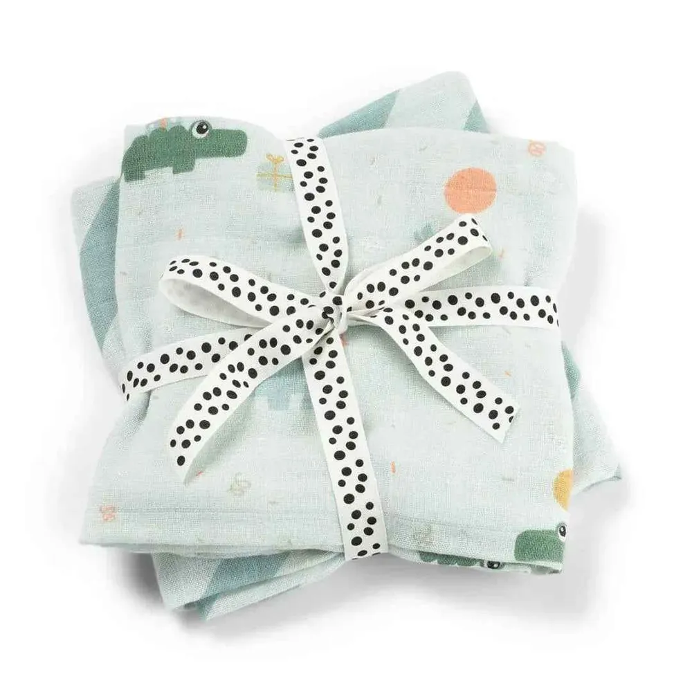Done Deer® Komplet tetra pelena Celebration Blue 65x65