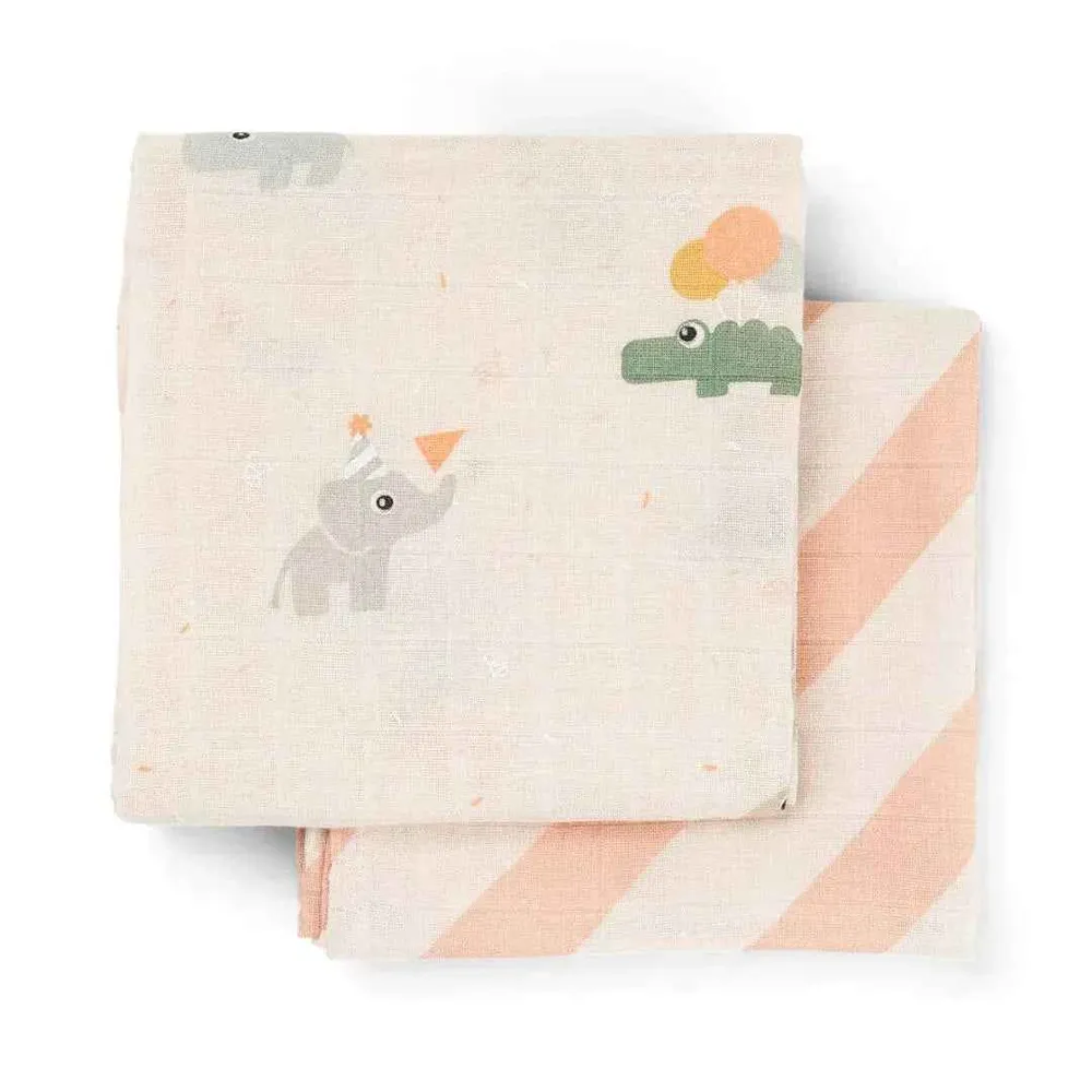 Done Deer® Komplet tetra pelena Celebration Powder 65x65