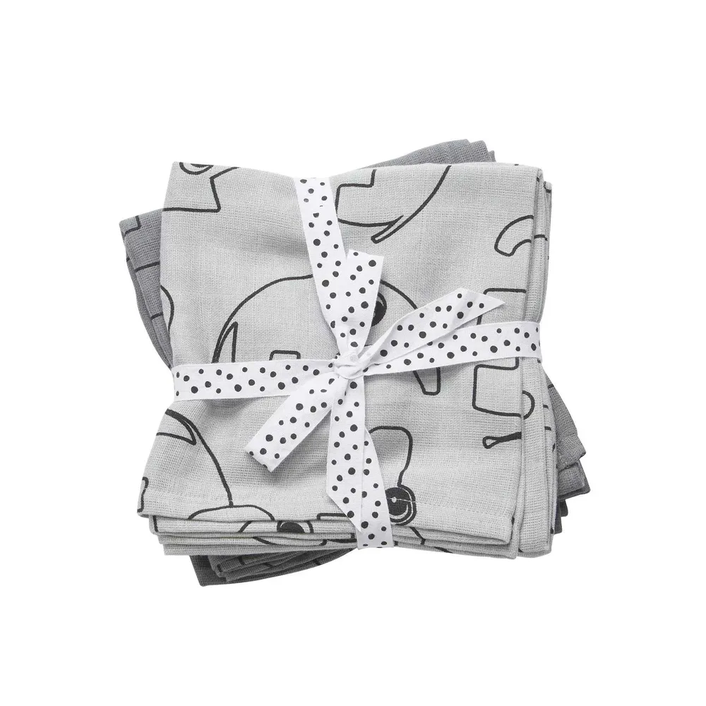 Done Deer® Set tetra pelena Contour Grey 70x70