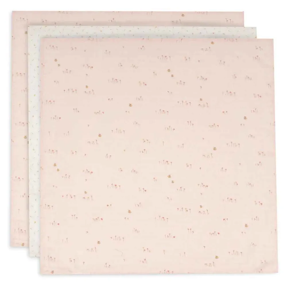 Jollein® Komplet 3 tetra pelene 70x70 cm Pretty Picnic