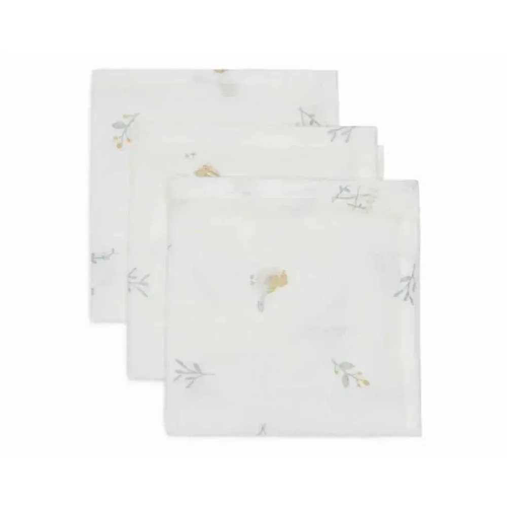 Jollein® Komplet 3 tetra pelene Lovely Birds 31x31 cm