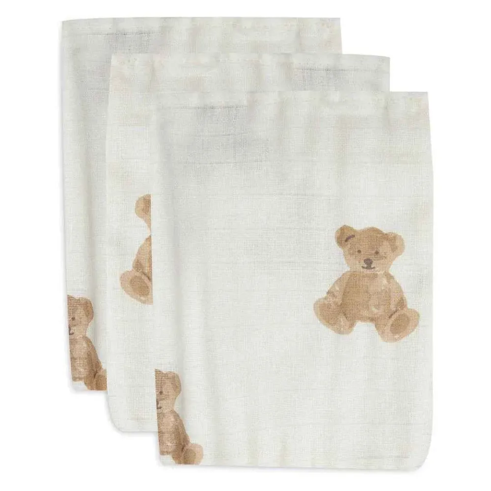 Jollein® Komplet 3 tetra pelene Teddy Bear 31x31 cm