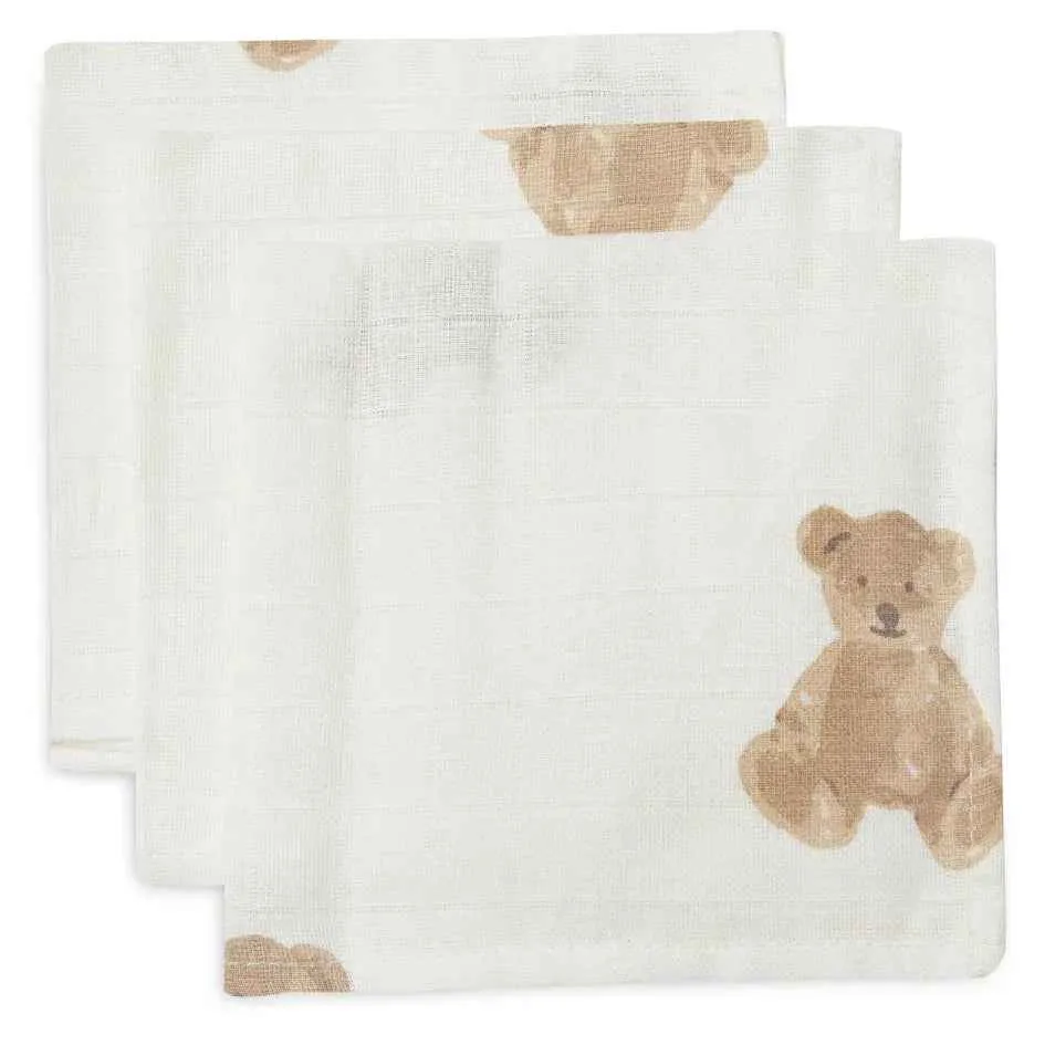 Jollein® Komplet 3 tetra pelene Teddy Bear 31x31