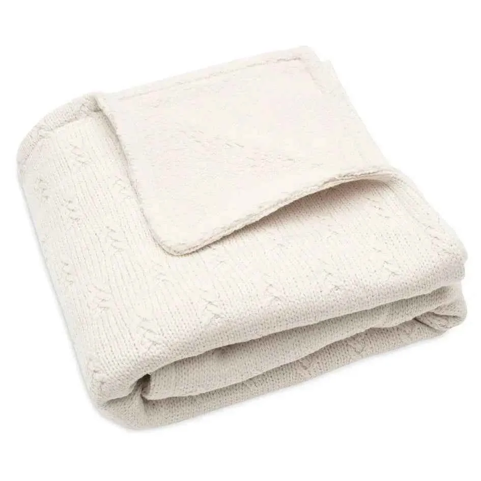 Jollein® Pletena dekica Grain Knit Oatmeal/Velvet 75x100