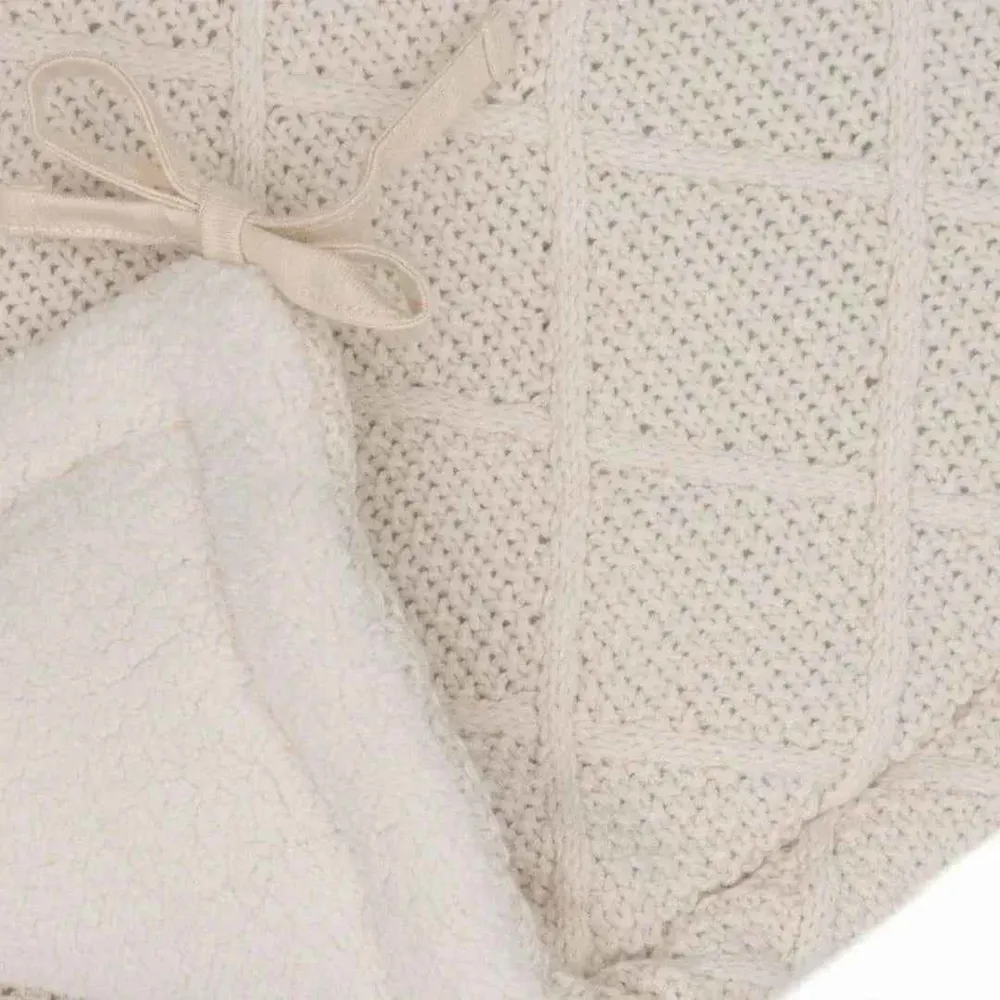 Jollein® Porub za krevetić Check Knit 180x30 Oatmeal