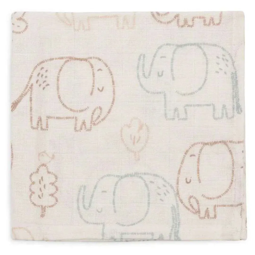 Jollein® Set 3 tetra pelene Elephant Tales 31 × 31 cm