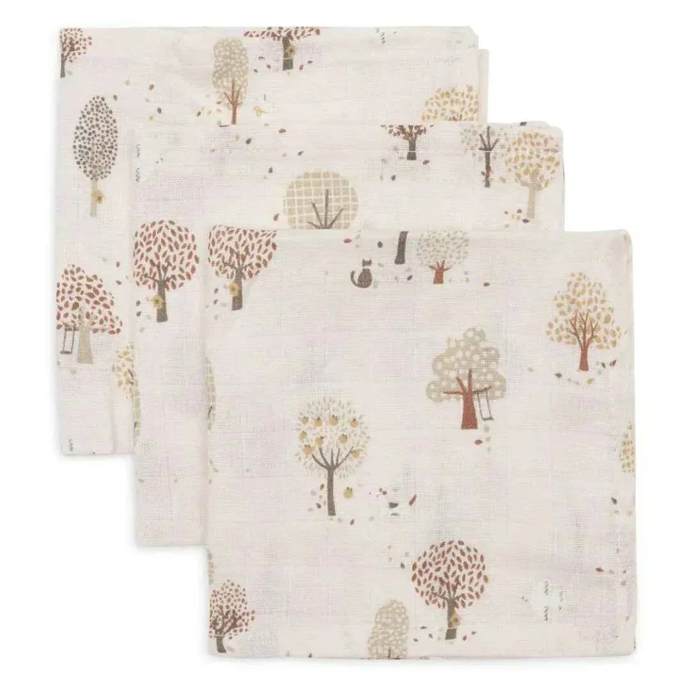 Jollein® Set 3 tetra pelene Tiny Park 31 × 31 cm