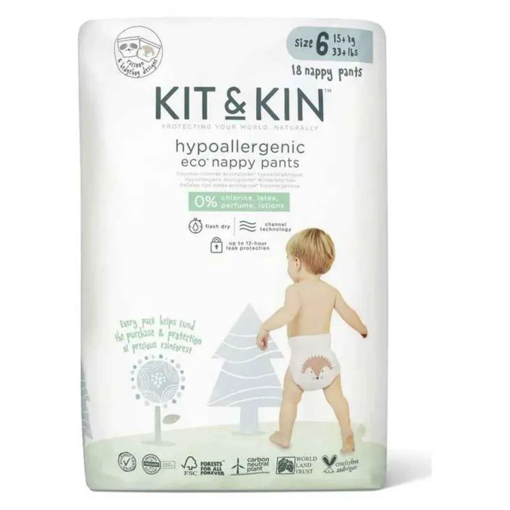 Kit&Kin® Hlačne pelene XL veličina 6 (15 kg+) 18 kom