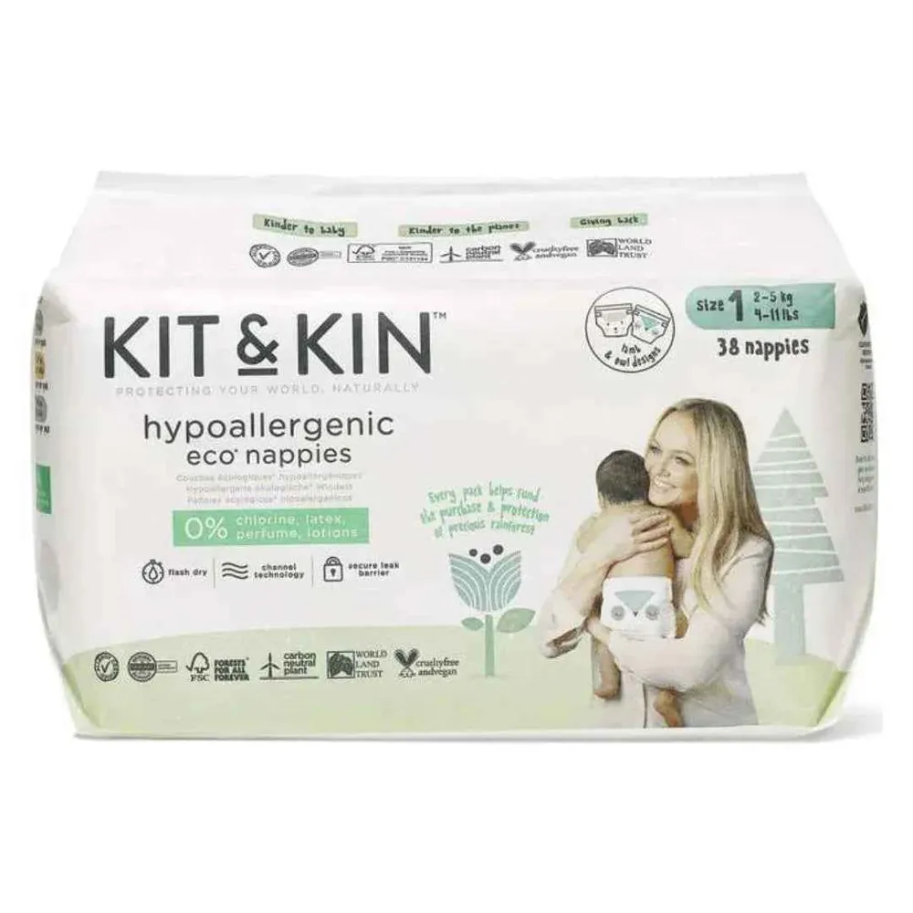 Kit&Kin® Pelene veličina 1 (2-5 kg) 38 kom