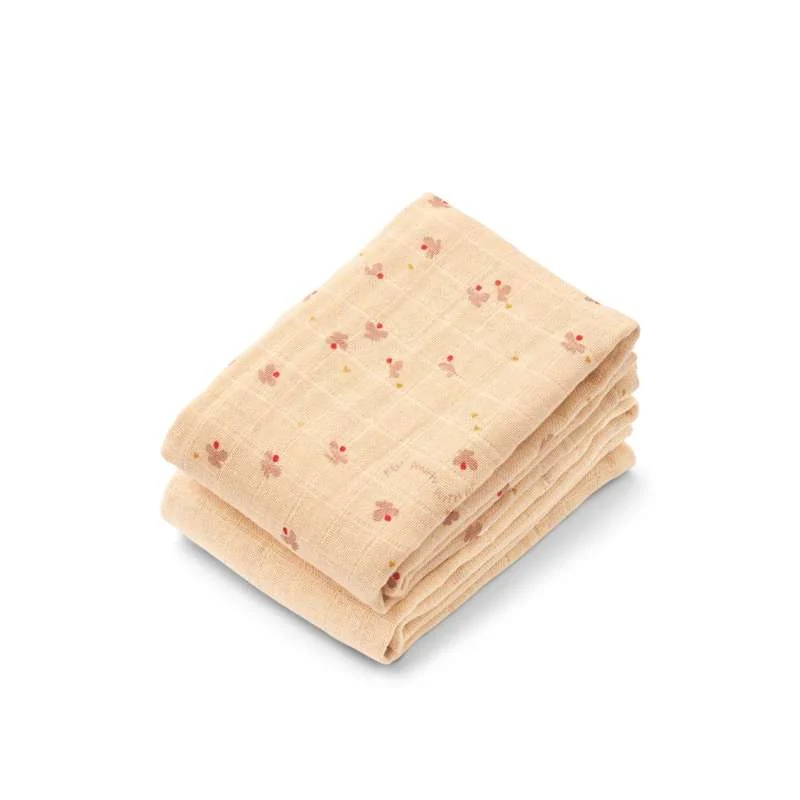 Liewood Lewis Muslin Tkaninske pelene - 2-pak - Mini Butterfly/Apple Blossom Mix