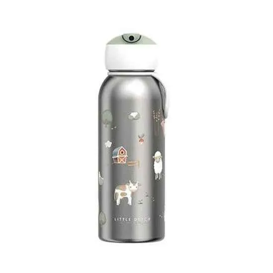 Little Dutch® Bočica od nehrđajučeg čelika flip-up Little Farm 350ml