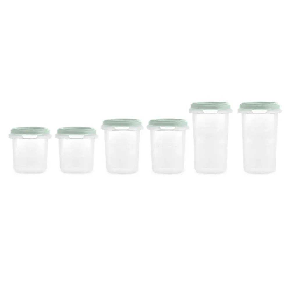 Miniland® Set 6 posudica za spremanje Mint 200/250/300ml