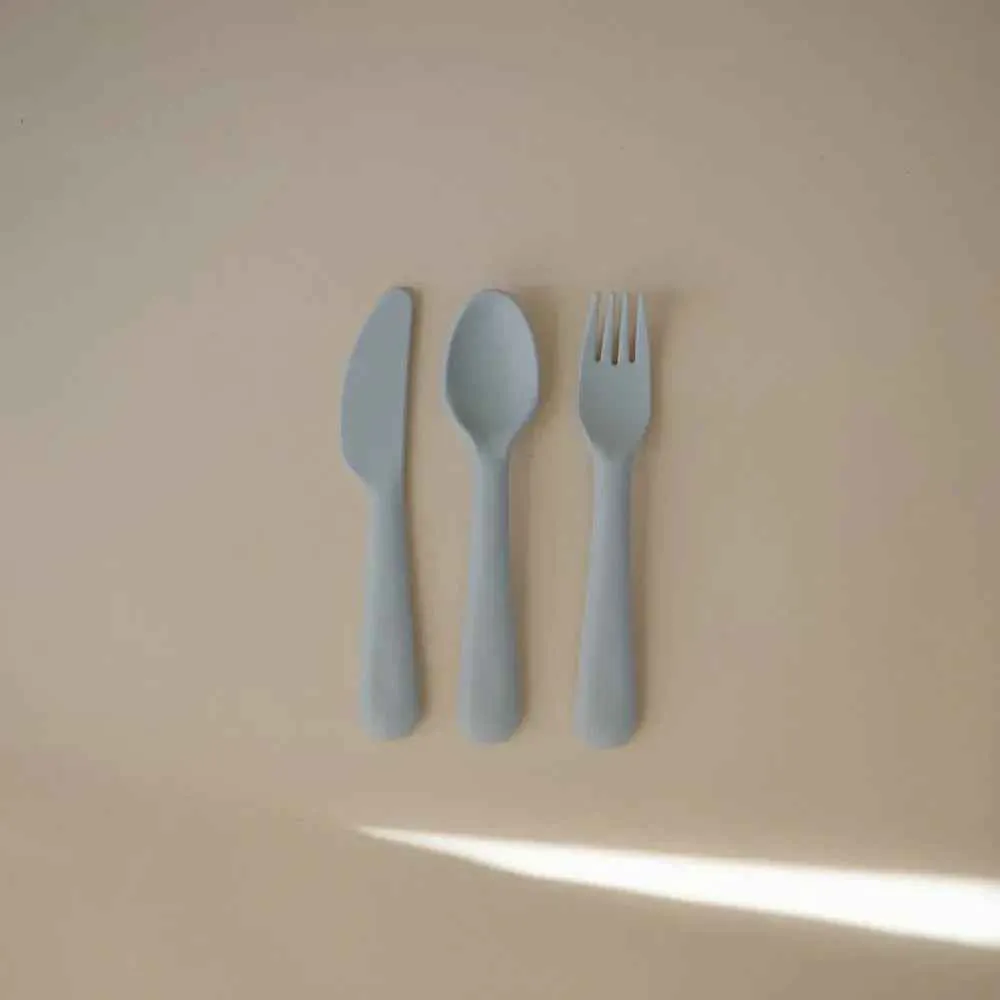Mushie® Dječji pribor 3-dijelni Powder Blue