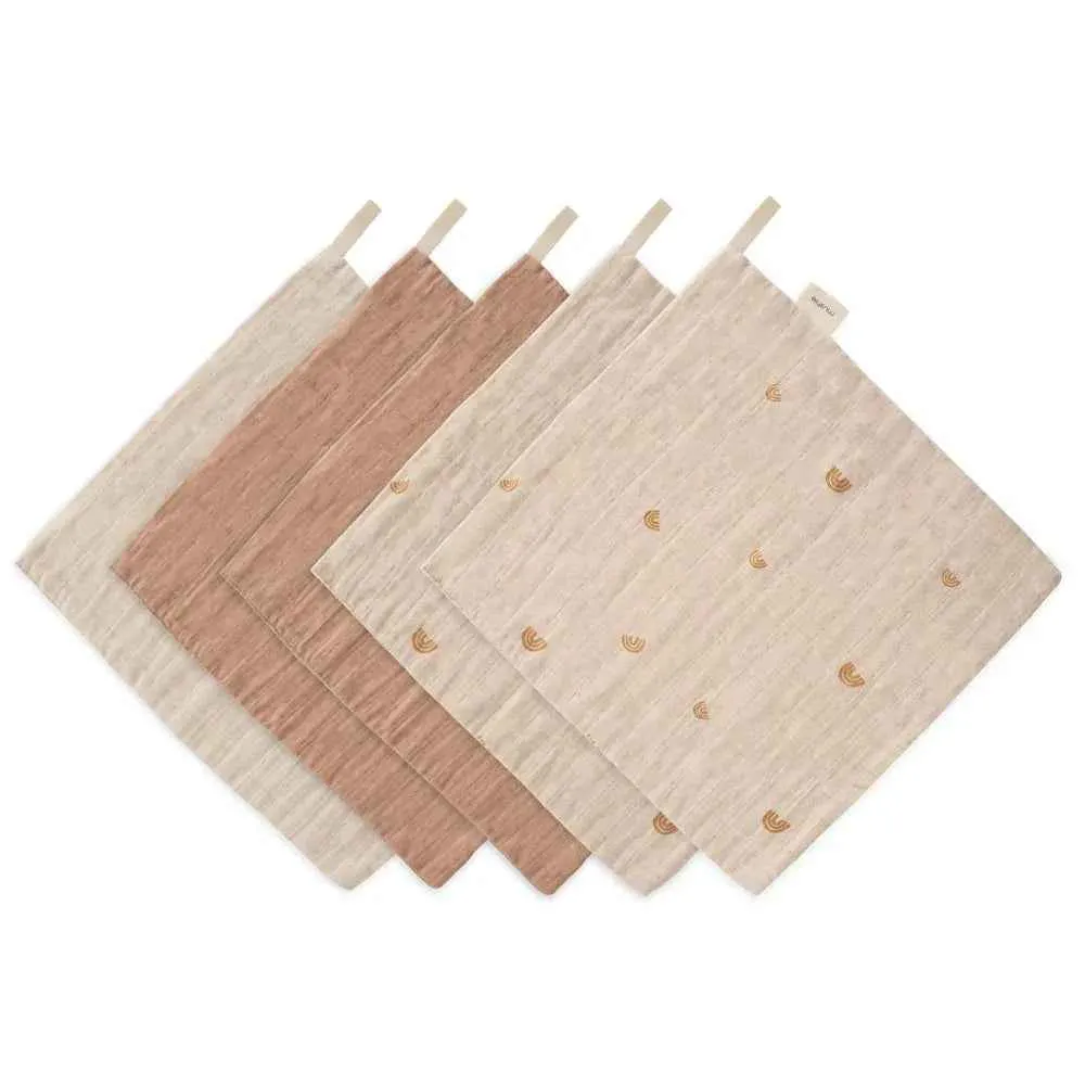 Mushie® krpe za umivanje 5 kom Rainbow 30x30