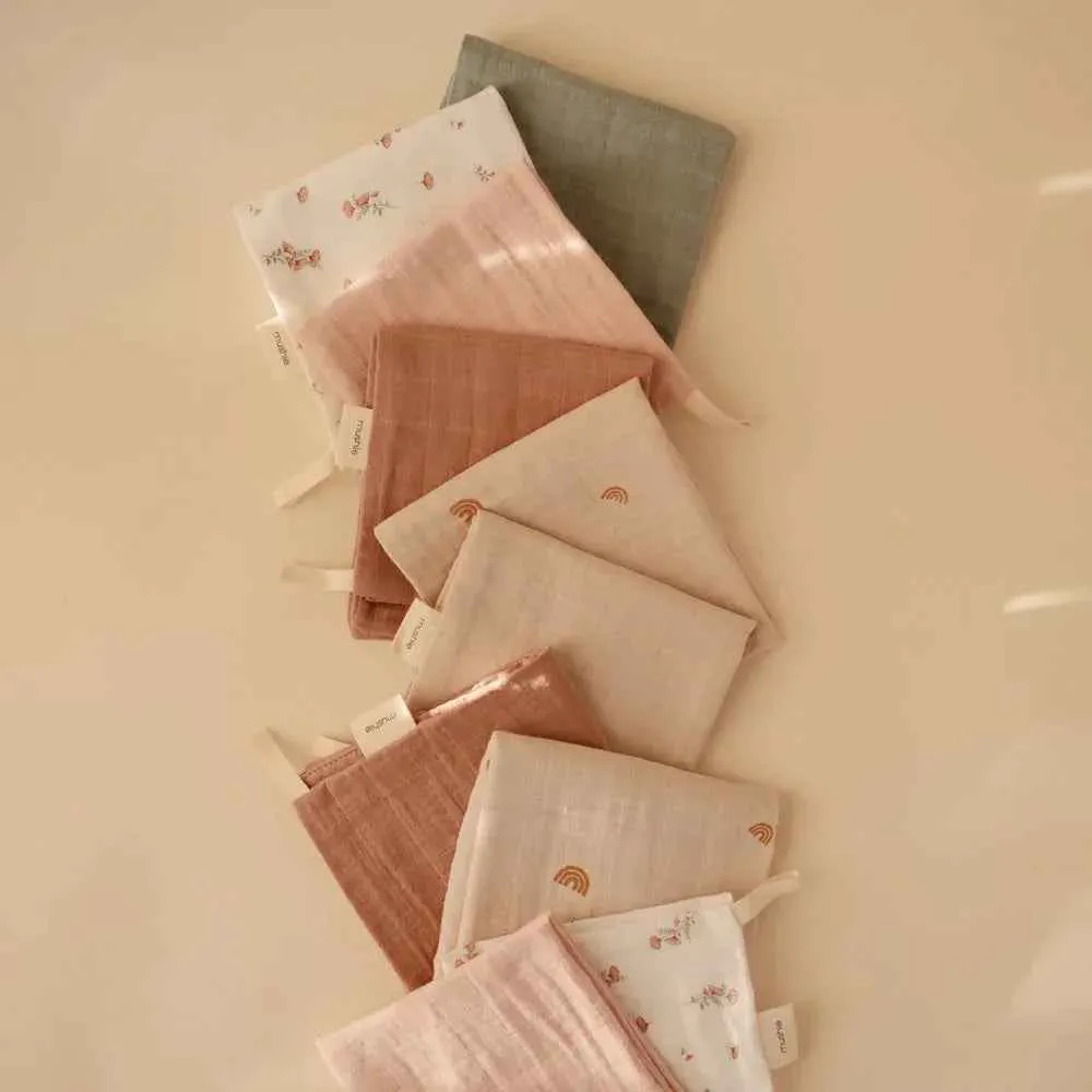 Mushie® krpe za umivanje 5 kom Rainbow 30x30