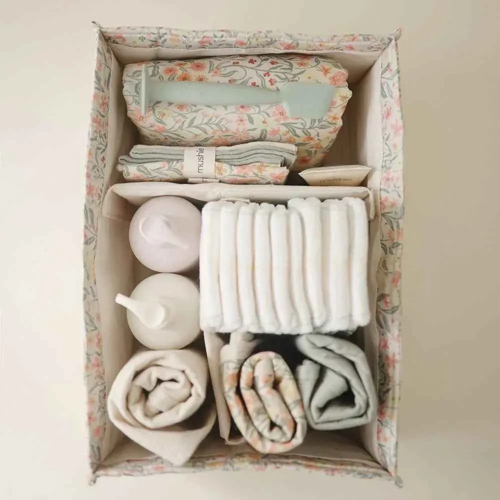 Mushie® Organizator za pelene Pastel Blooms
