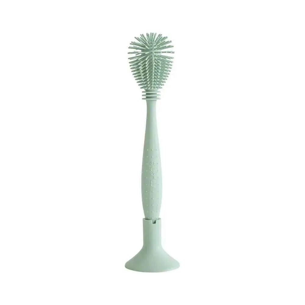Mushie® Silikonska četka za čišćenje Cambridge Blue
