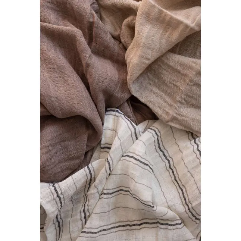 Sebra Tkaninske pelene - 3 kom. - Cream Stripe - Bež