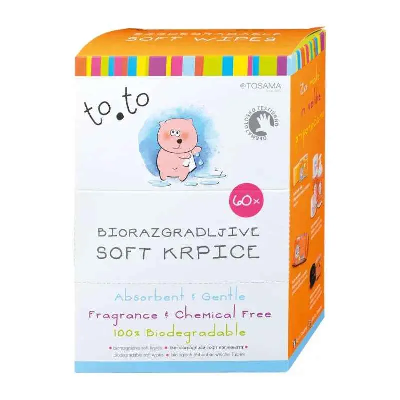 Tosama® Biorazgradive Soft krpice za umivanje 60 kom