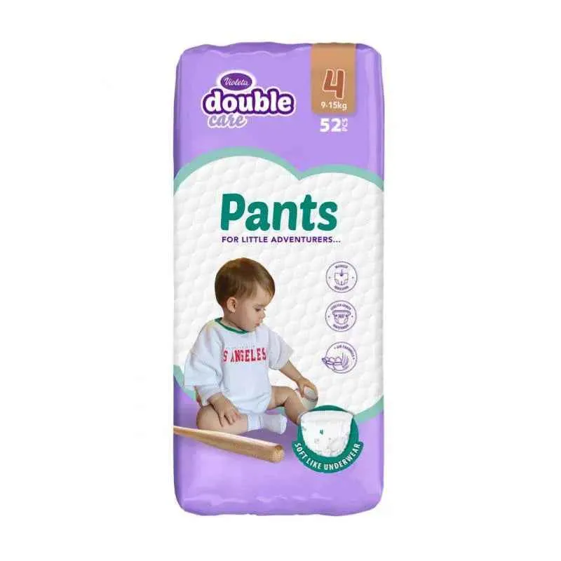 Violeta® Pelena gaćice Double Care 4 (9-15 kg) 52 kom