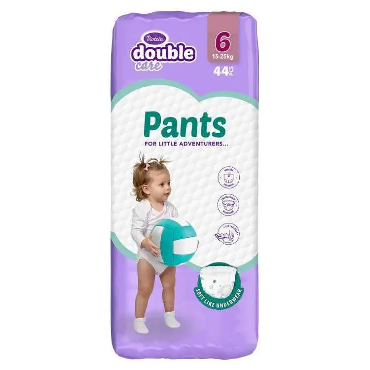 Violeta® Pelena gaćice Double Care 6 Junior+ (15-25 kg) 44 kom