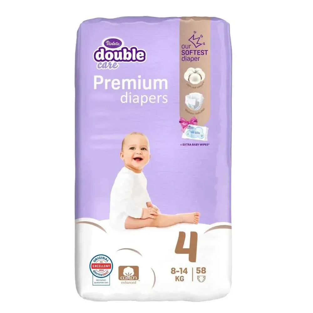 Violeta® Pelene Cotton Touch 4 Maxi (7-14 kg) 58 kom