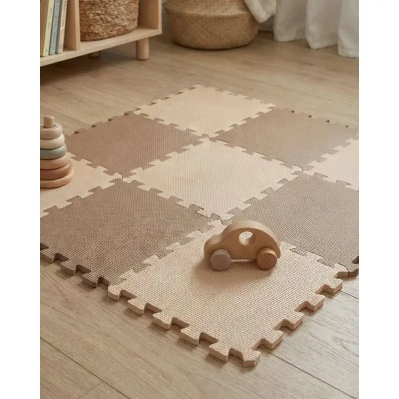 Kid'oh Igraći pod od pjene - 2 x 9 komada - Nougat/Pijesak