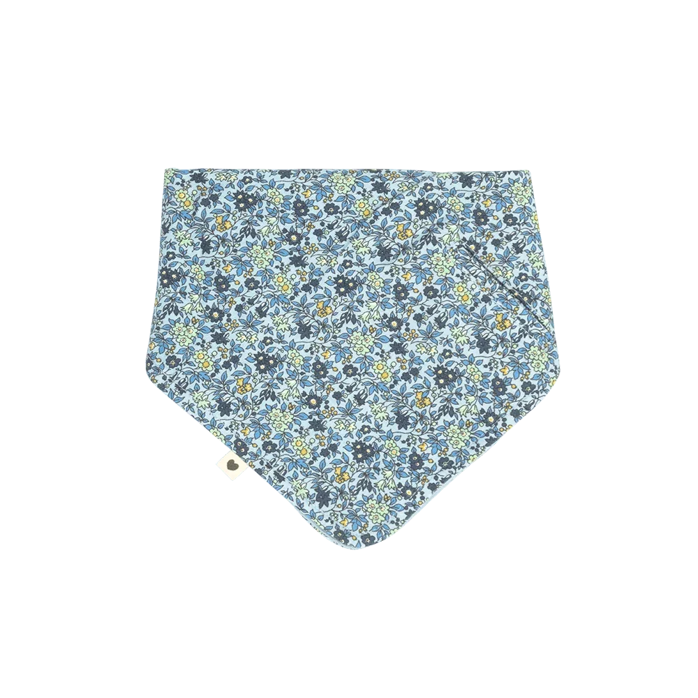 BIBS x LIBERTY Bandana podbradnik - Chamomile Lawn Baby Blue