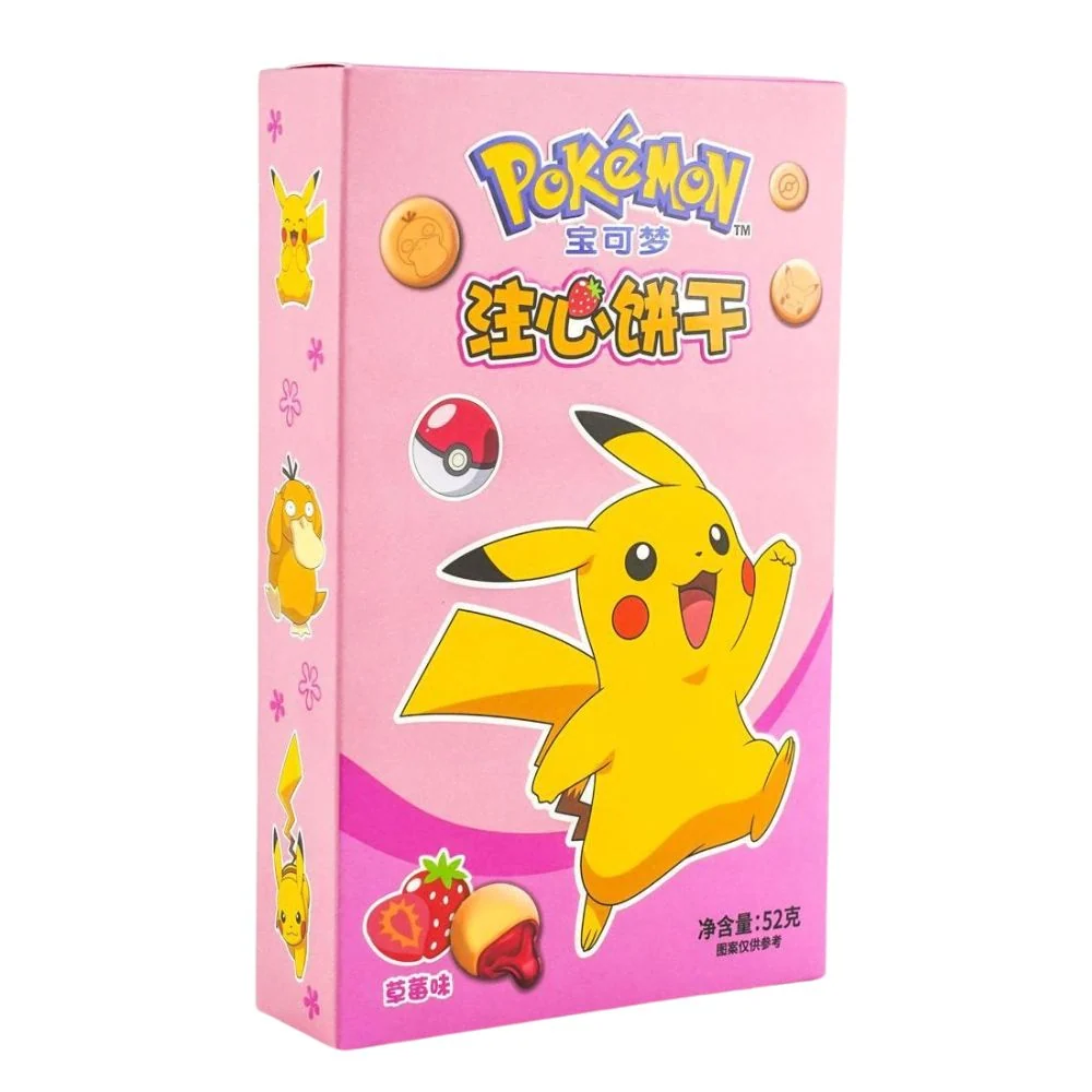 Leda Pokemon Strawberry Filled Biscuit, keksi punjeni kremom s okusom jagode od 52g