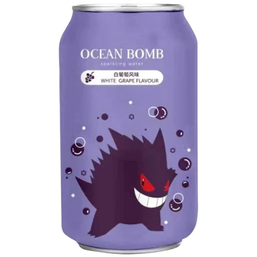 Ocean Bomb Pokemon Gengar Grape Flavour Sparkling Water, piće s okusom grožđ od 330ml