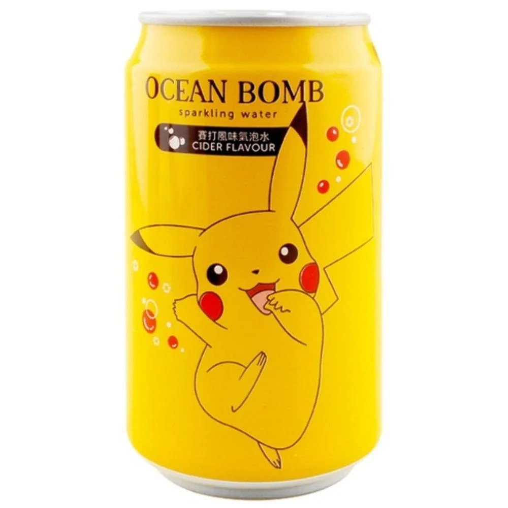 Ocean Bomb Pokemon Pikachu Cider Flavour Sparkling Water, voćni napitak s okusom jabukovače od 330 ml