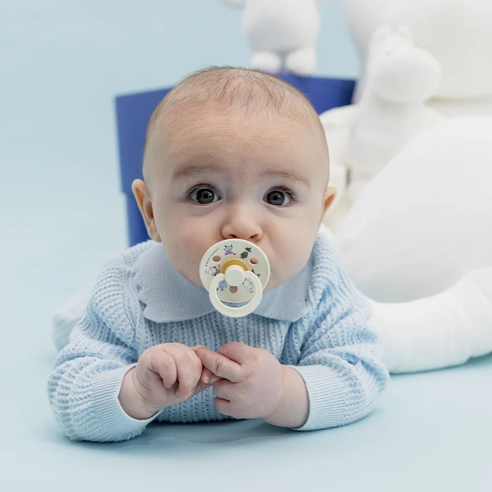 BIBS x Moomin Poklon set Duda & Držč Loop - Ivory/Sage