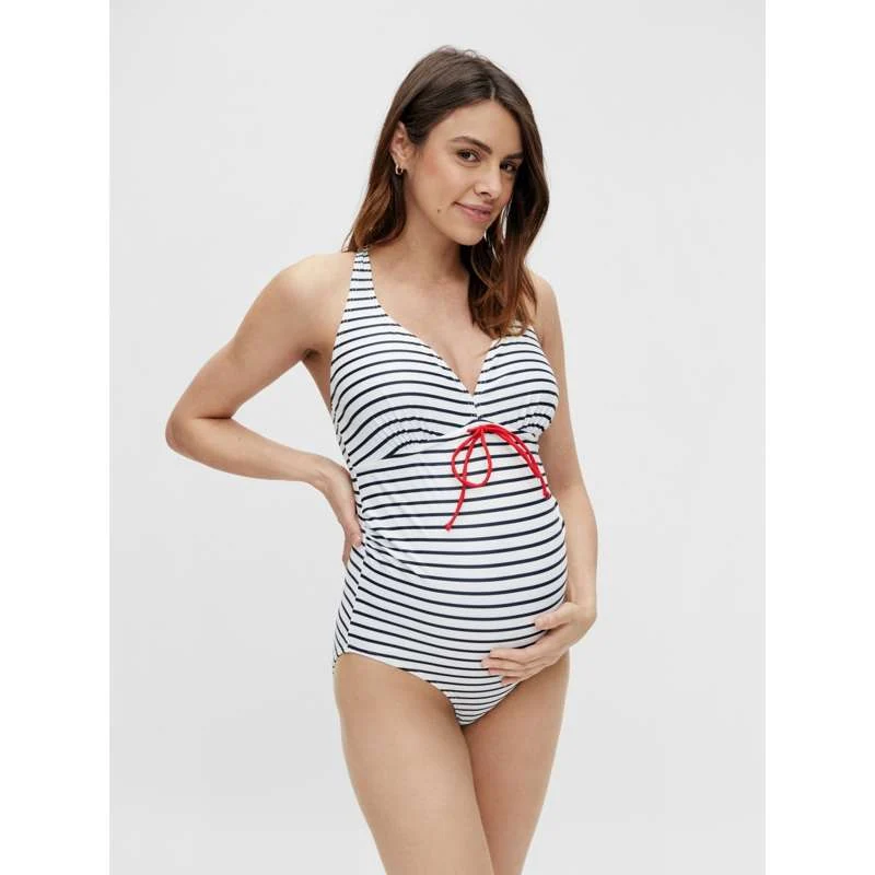 Mamalicious Gravidbadedragt - Stribet Small