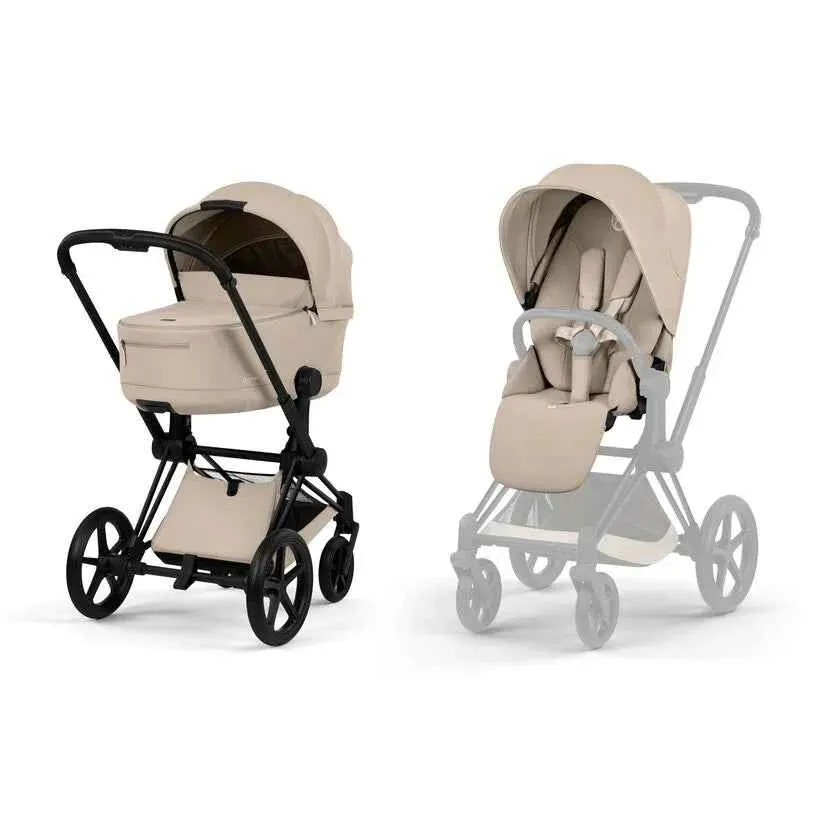 Cybex Platinum® Dječja kolica sa sklopivom košarom 2u1 Priam™ Comfort Cozy Beige | Matt Black