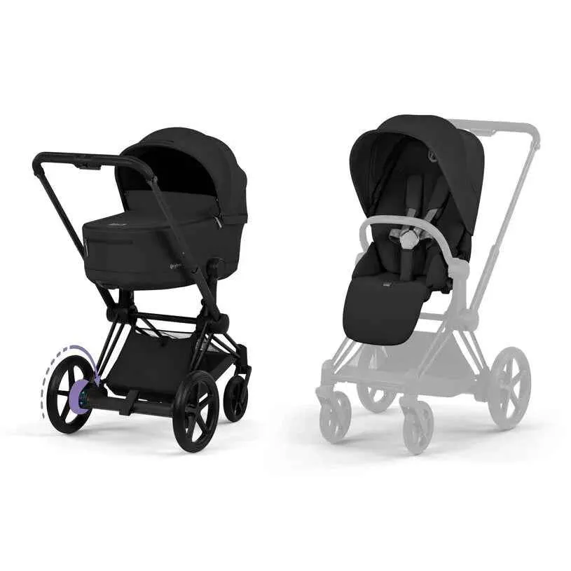 Cybex Platinum® Električna dječja kolica sa sklopivom košarom 2u1 e-Priam™ Comfort Sepia Black | Matt Black