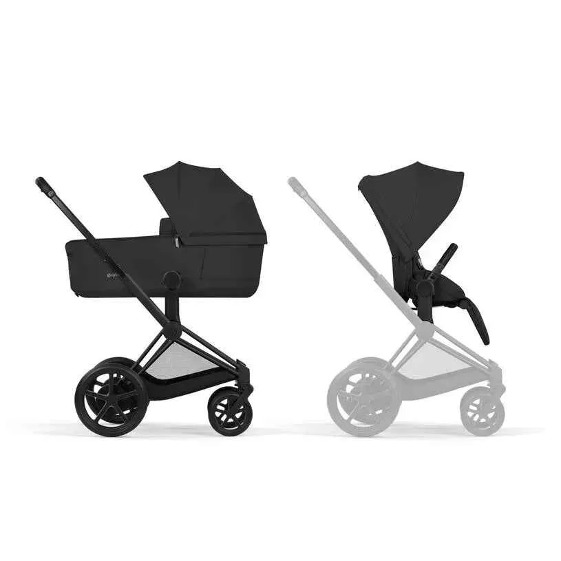 Cybex Platinum® Električna dječja kolica sa sklopivom košarom 2u1 e-Priam™ Comfort Sepia Black | Matt Black
