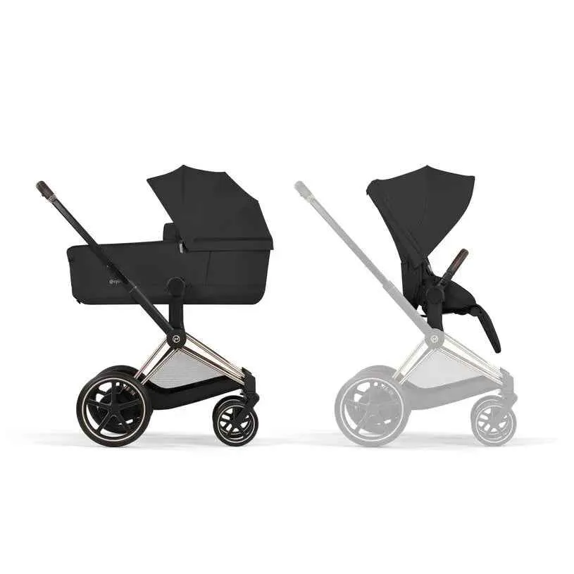 Cybex Platinum® Električna dječja kolica sa sklopivom košarom 2u1 e-Priam™ Comfort Sepia Black | Rosegold