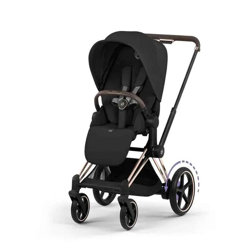 Cybex Platinum® Električna dječja kolica sa sklopivom košarom 2u1 e-Priam™ Comfort Sepia Black | Rosegold
