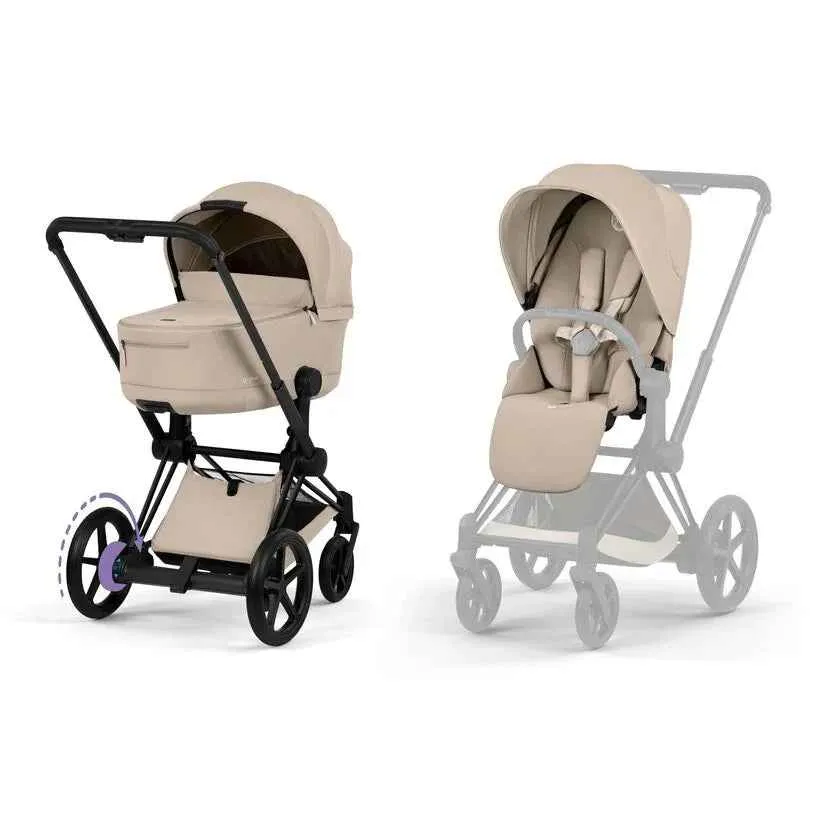 Cybex Platinum® Električna dječja kolica sa sklopivom košarom 2u1 e-Priam™ Comfort Cozy Beige | Matt Black