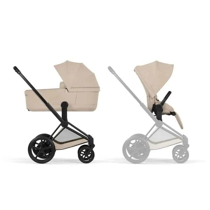 Cybex Platinum® Električna dječja kolica sa sklopivom košarom 2u1 e-Priam™ Comfort Cozy Beige | Matt Black