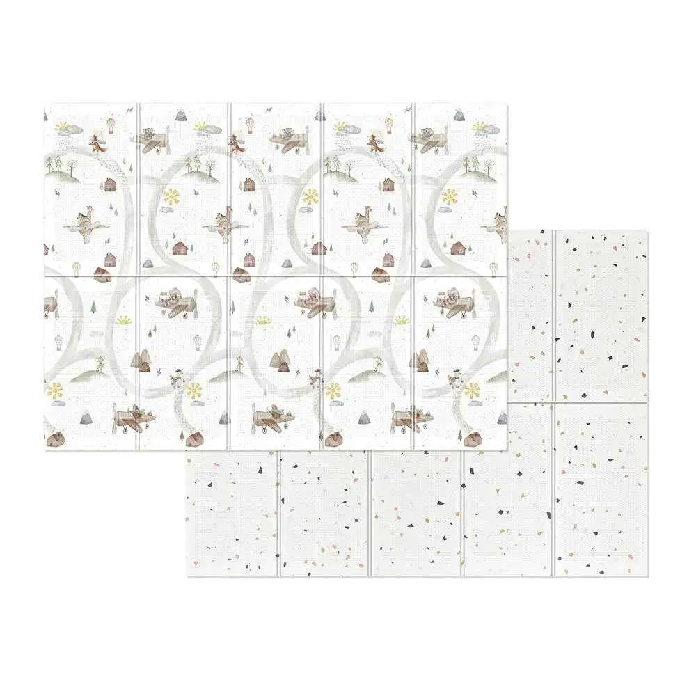 Evibell® Obostrana podloga za igru 150x190 Terrazzo/Wanderlust