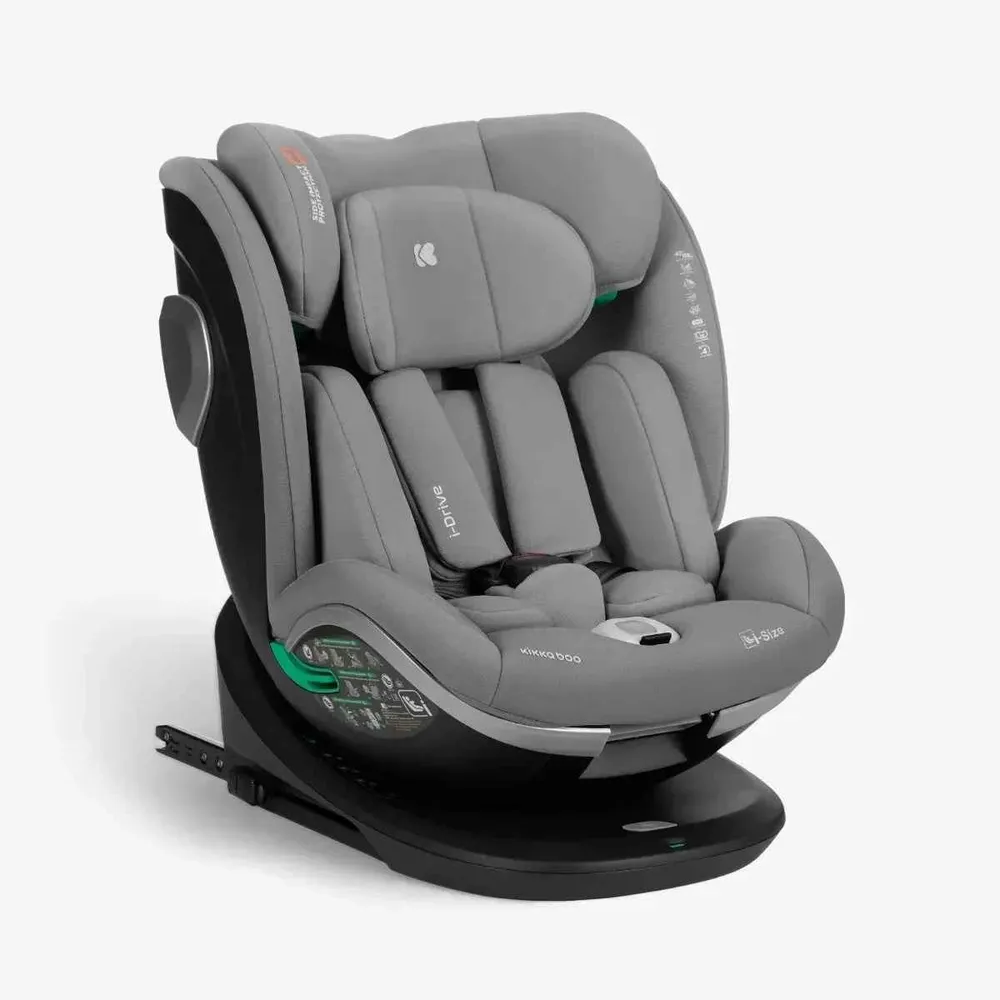 KikkaBoo® Dječja autosjedalica 360° i-Drive i-SIZE (40-150 cm) Light Grey