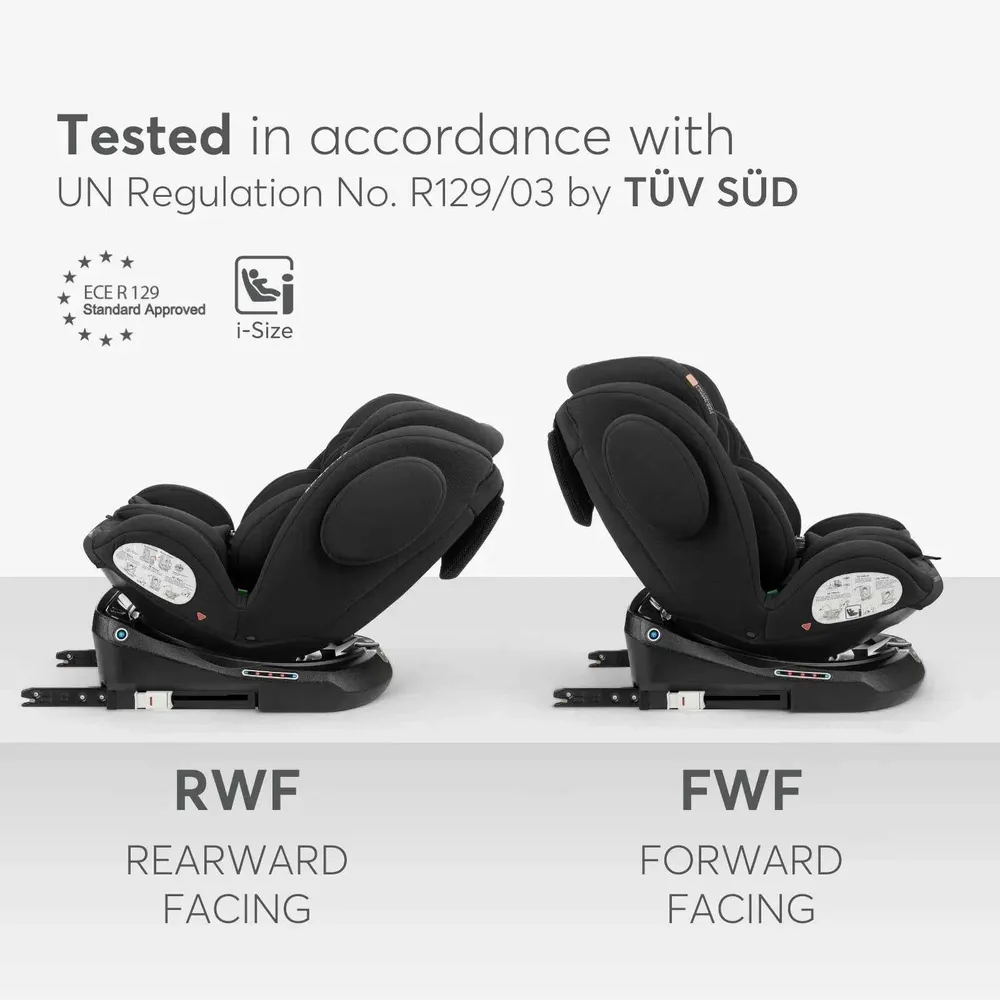 KikkaBoo® Dječja autosjedalica 360° i-Felix i-SIZE (40-150 cm) Black