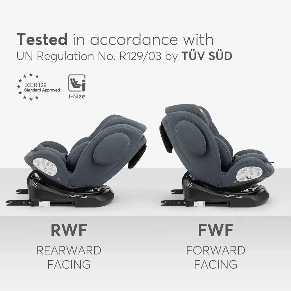 KikkaBoo® Dječja autosjedalica 360° i-Felix i-SIZE (40-150 cm) Dark Grey