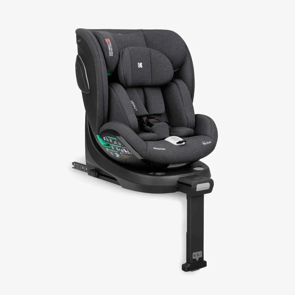 KikkaBoo® Dječja autosjedalica 360° i-Twist i-SIZE (40-150 cm) Dark Grey